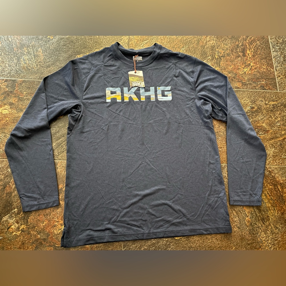 Men’s new Alaskan Hardgear Tun dry long sleeve graphic performance shirt. Medium - Picture 4 of 14